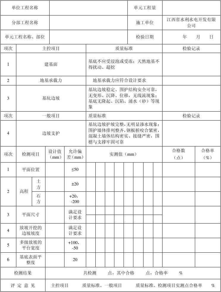 监理抽检记录表